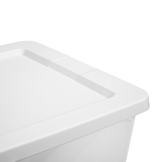 Sterilite, 58 Quart Clear Storage Bin, Snap-on Lid Storage Container, with Lid