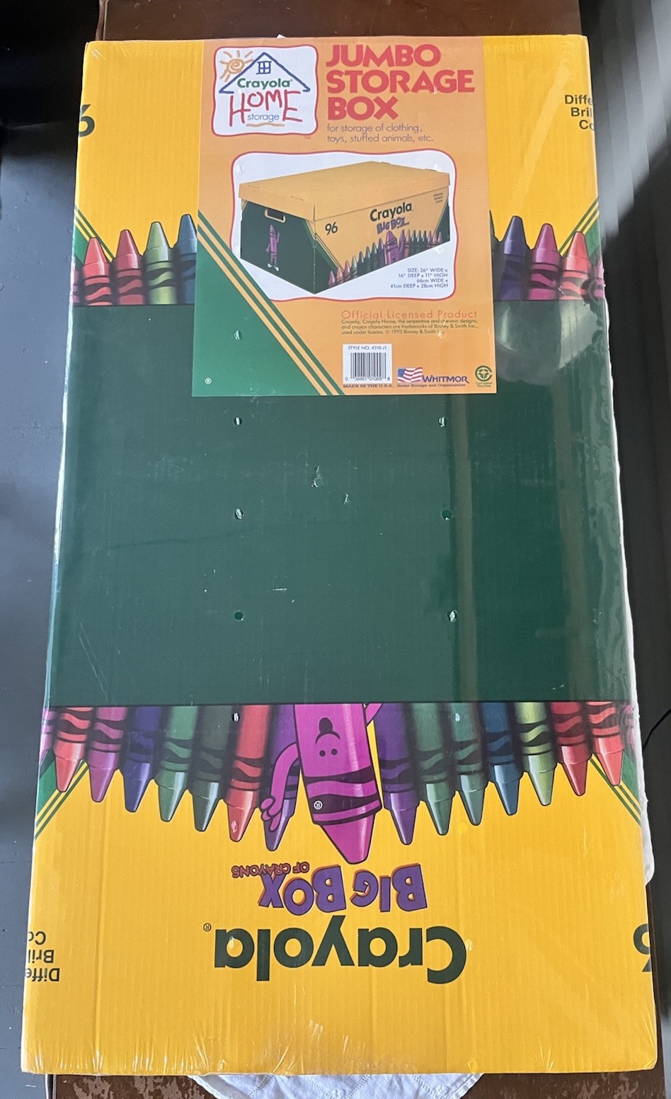 Crayola Big Box Cardboard Storage Container Sealed Vintage 1993