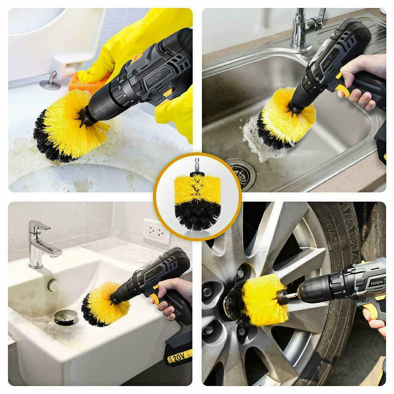 Drill Brush Power Scrubber Kit Cleaning Brush 3 Pack