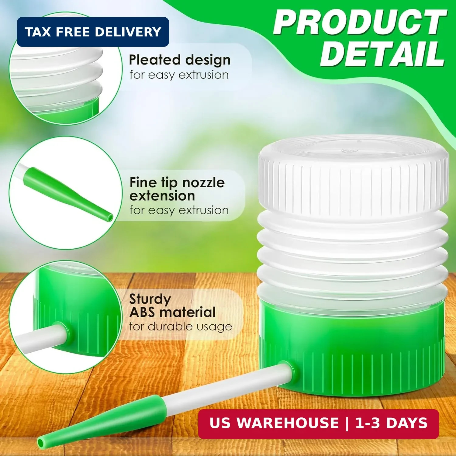 1 Pack Diatomaceous Earth Powder Duster 6in Nozzle Indoor Outdoor Sprayer Set