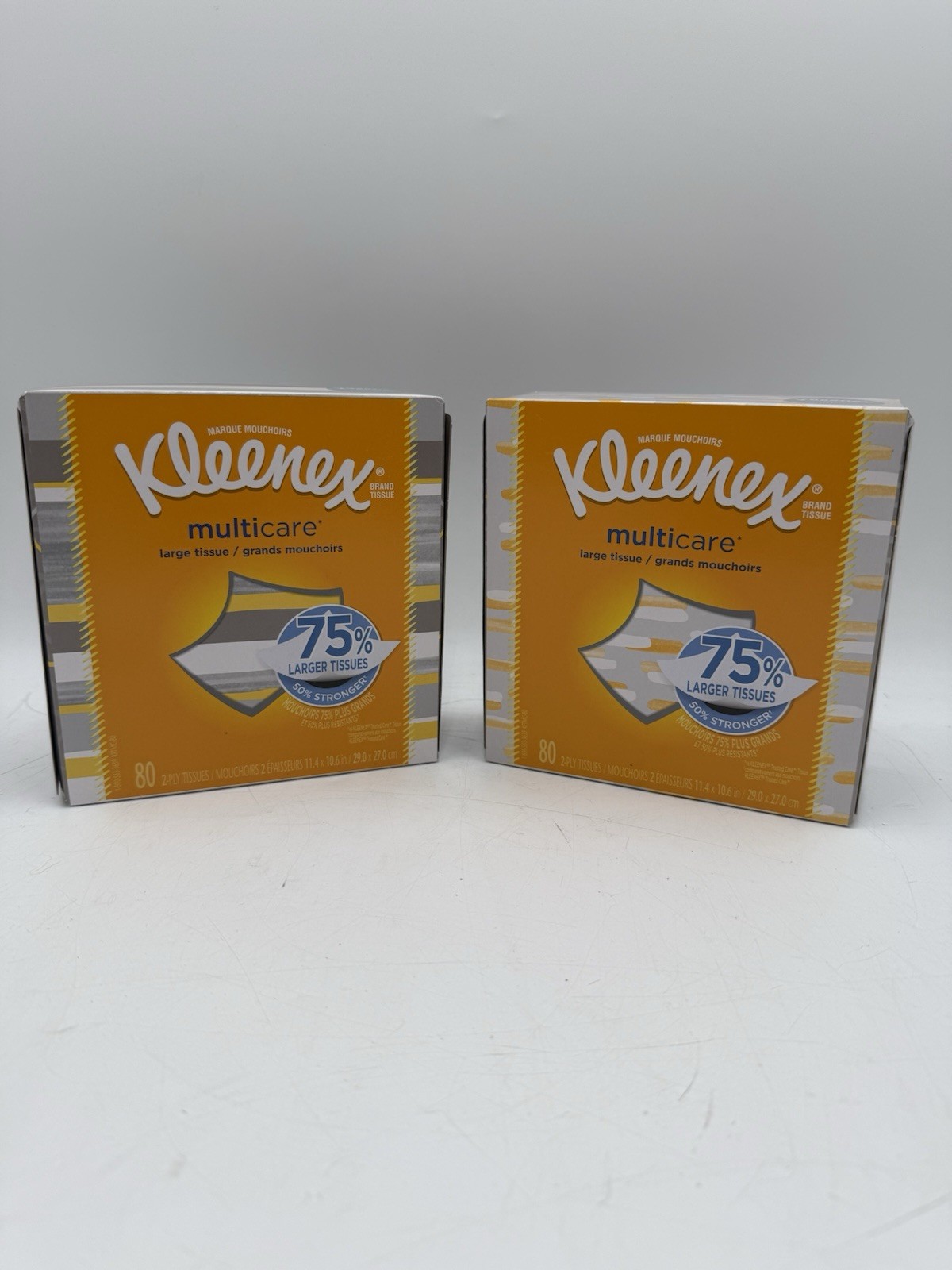 Kleenex Multicare Large Facial Tissues Box 80 Tissues Discontinued Lot of Boxes