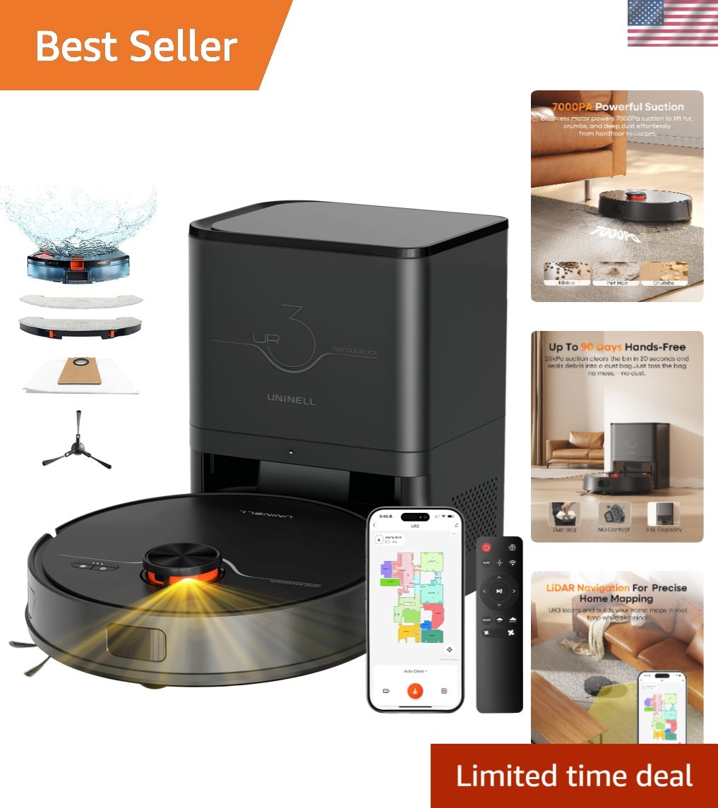 Robot Vacuum and Mop 7000Pa LiDAR Self-Empty Station | Robot Vacuum Ultra qui…