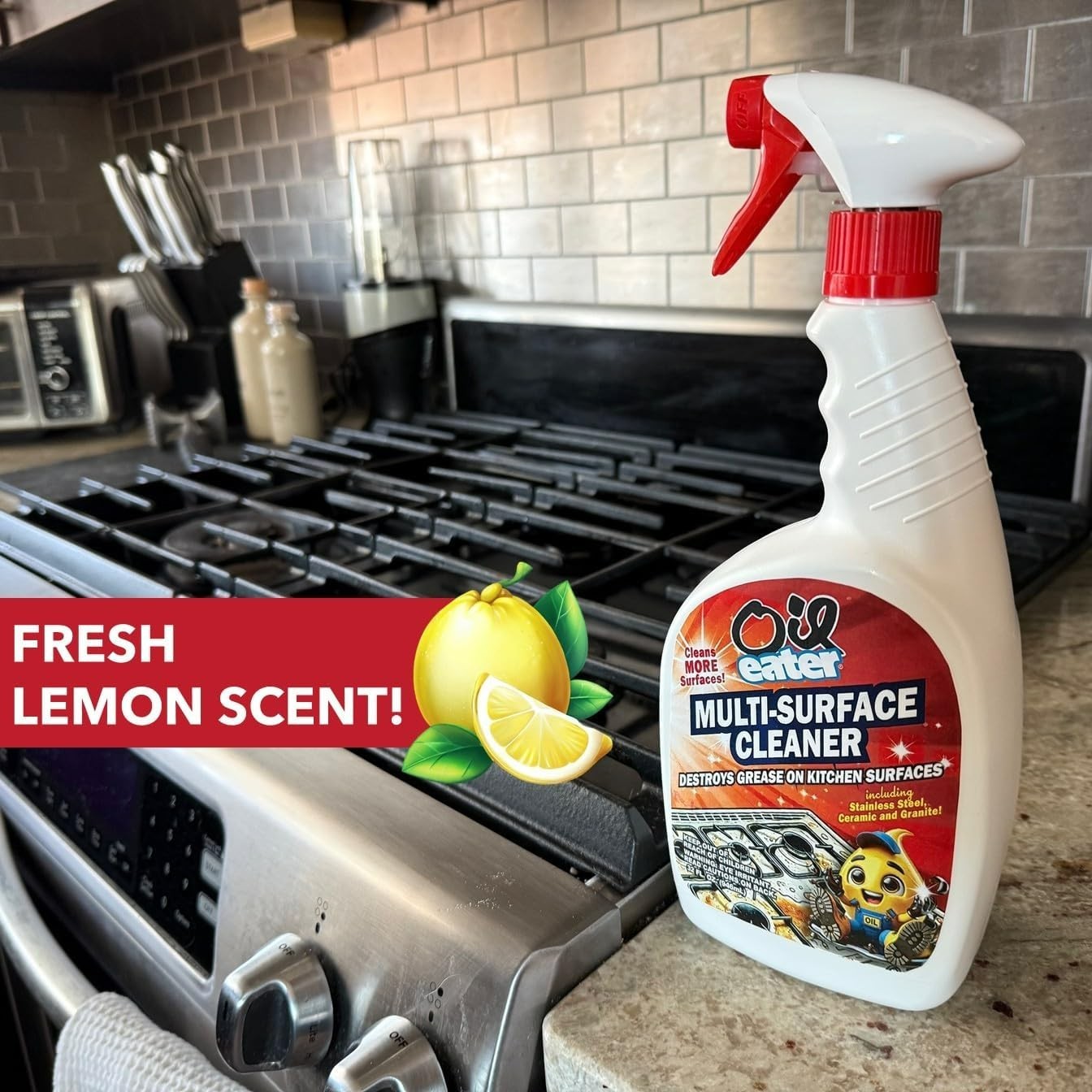 Lemon Fresh Multi-Surface Cleaner 32oz – Non-Abrasive & Eco-Friendly Formula