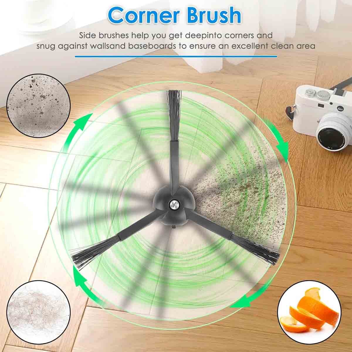 8 Pack Side Brushes for Roborock S8 Pro Ultra, S7 Max Ultra Robot Vacuum Cleaner