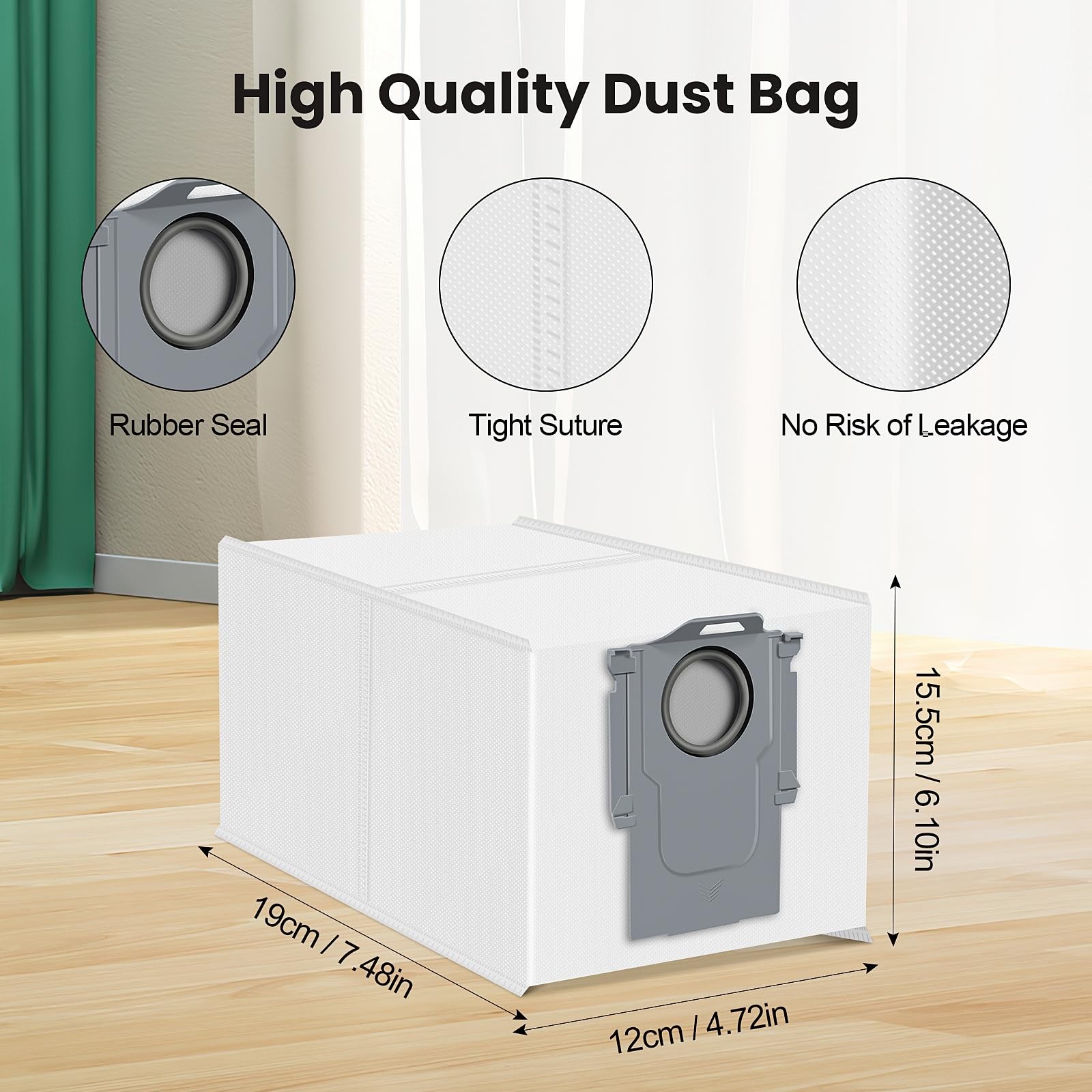 24 Pack Qrevo Dust Bags for Roborock QV 35A/Saros 10R/Qrevo S/Qrevo Pro/Qrevo…