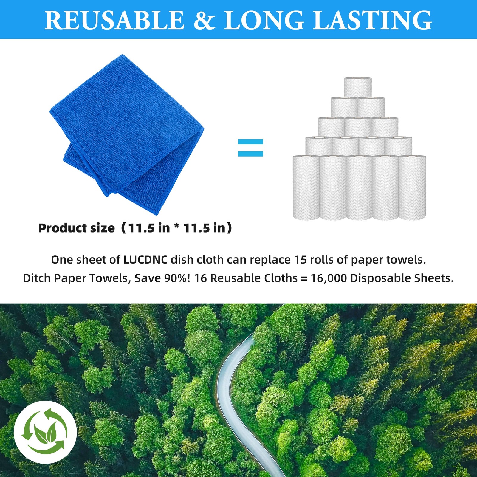 Microfiber Cleaning Cloths 16 Pack 8 Color Cleaning Rags for Housekeeping Hom…