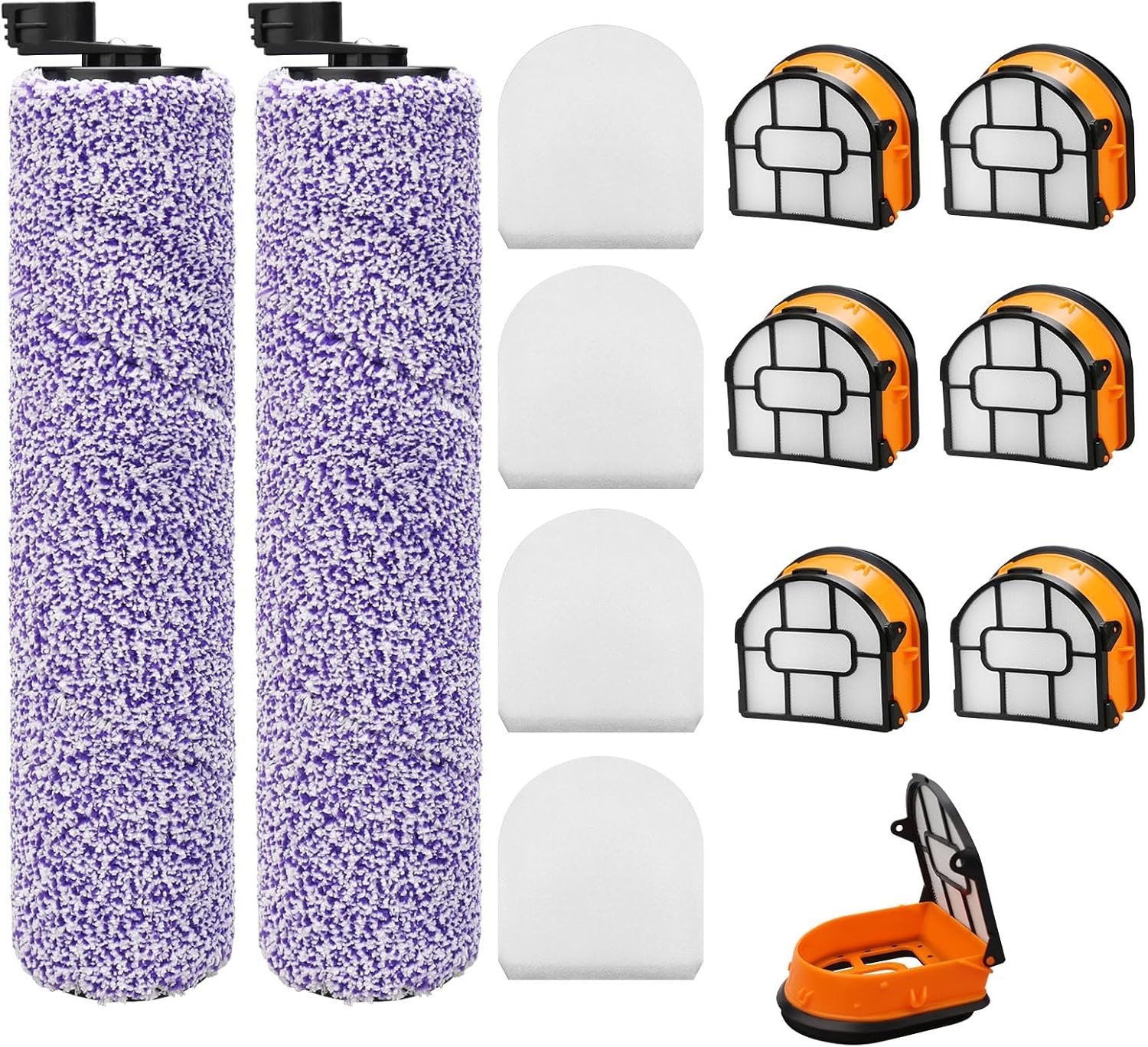 2 Hydrovac Brush Roller and foam Filter kit For Shark Hydrovac AW261 WD261