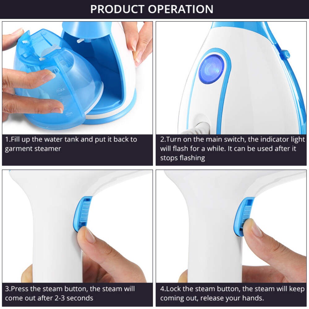 280ml Handheld Fabric Steamer 15 Seconds Fast-Heat 1500W Powerful Garment Steame