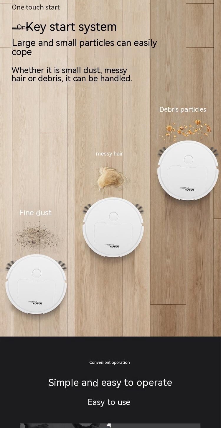 Mini Intelligent Robot Vacuum Sweeper- 40 min Running Time