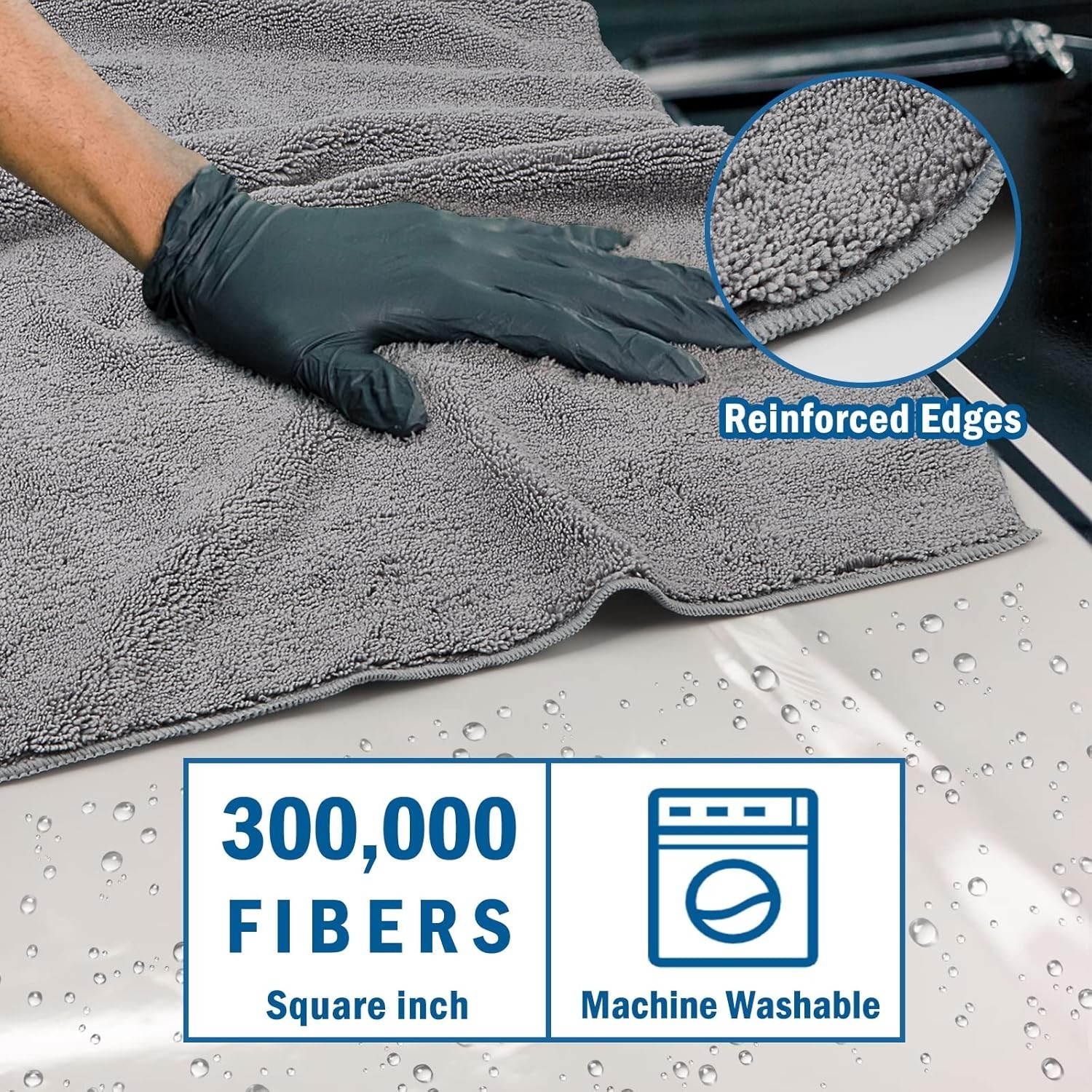 Professional Large Microfiber Car Drying Towels 2 Pack, Lint Free, Scratch Fr…