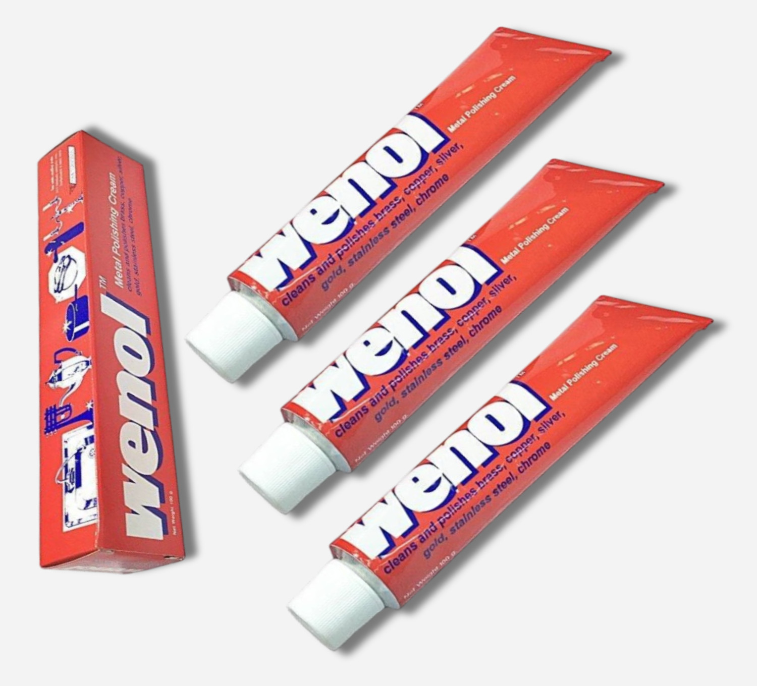 Wenol Metal polishing Cream, Super Value Pack : 50 Grams X 3 Tubes