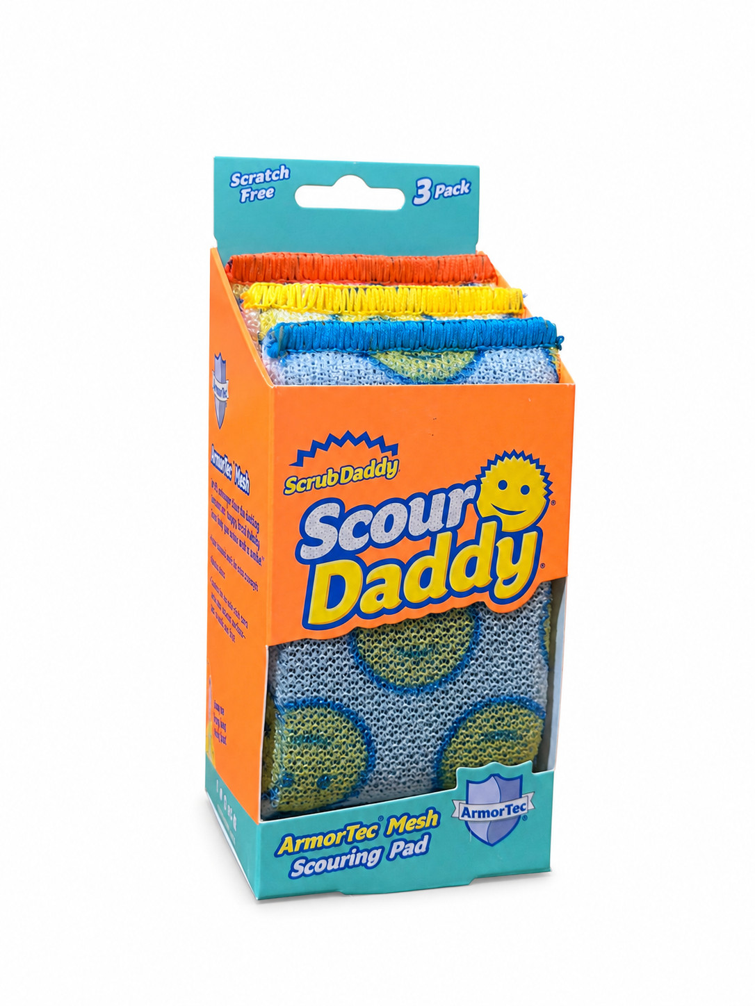 Scrub Daddy Scour Daddy Polymer Foam Scouring Pad Sponge – 1, 2 or 3 Pack