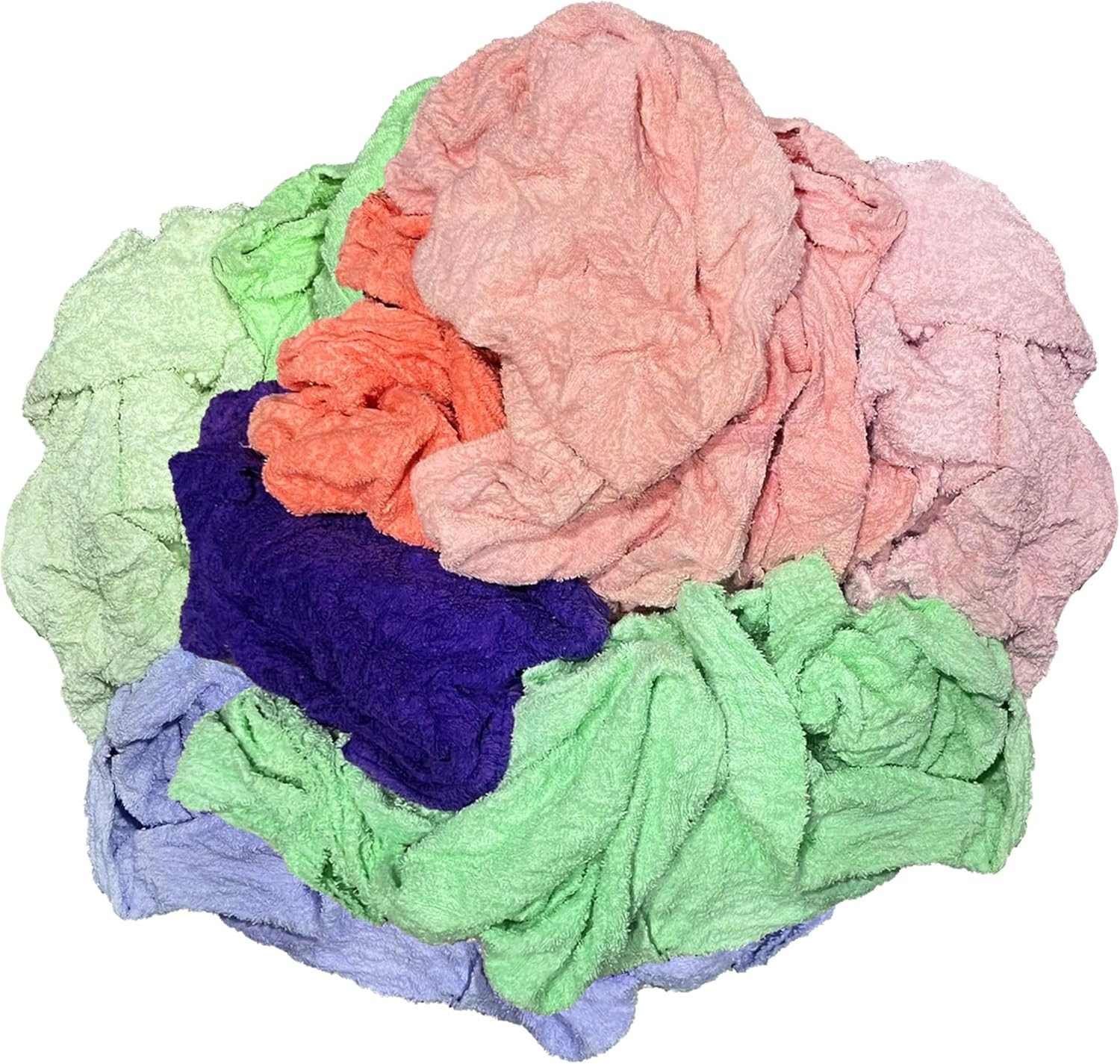 10 lbs Super Absorbent Cotton Terry Rags – Versatile Cleaning Towels in Bulk