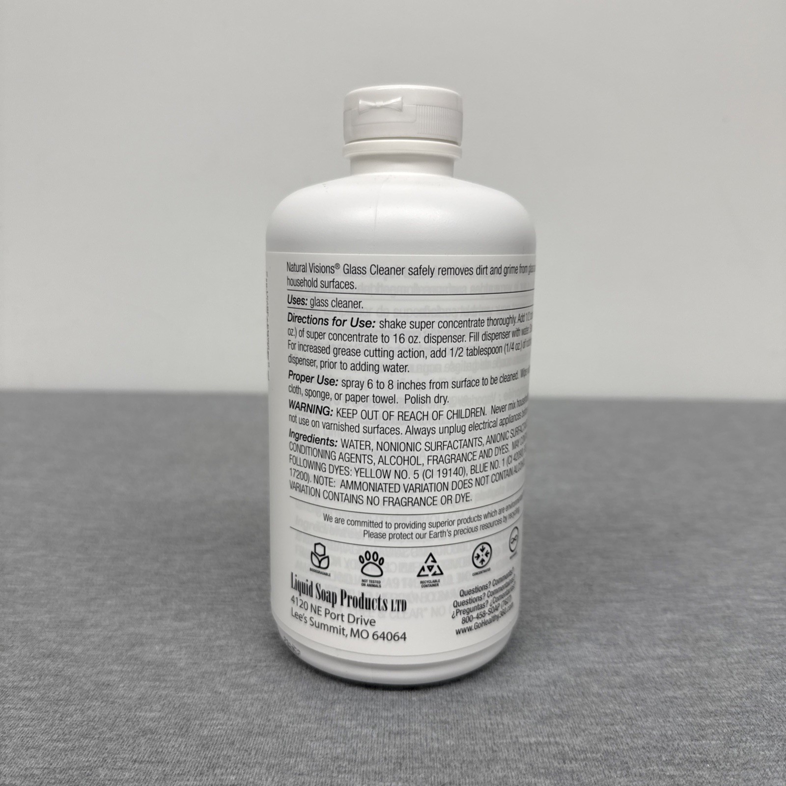 Natural Visions Glass Cleaner Super Concentrate Lavender 1L