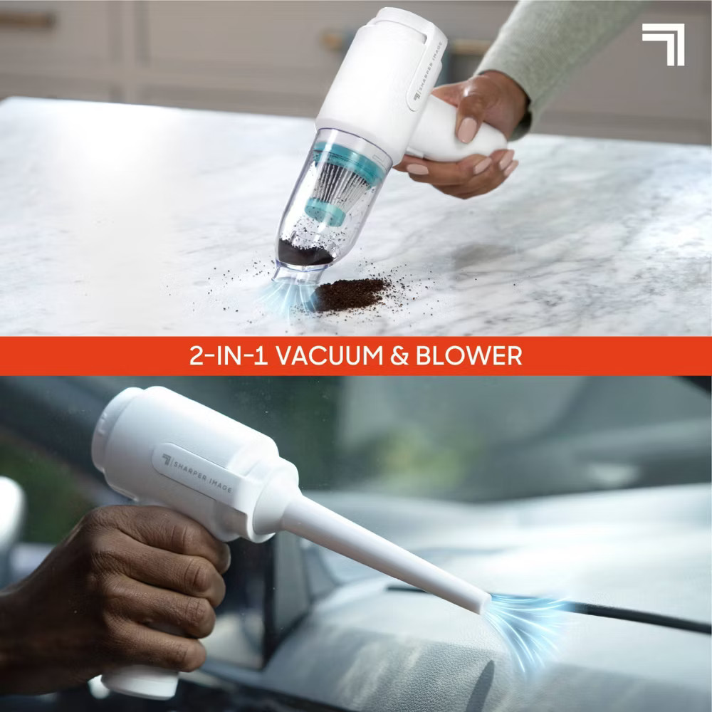 Sharper Image Cordless Handheld Vacuum and Blower White