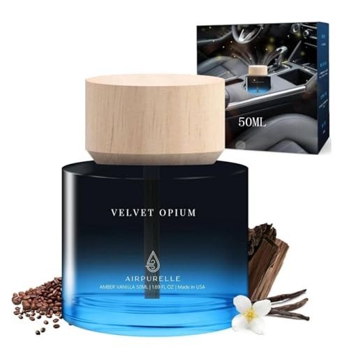 Car Air Freshener 50ML (1.7 FL OZ) Car Air Fresheners Diffuser, Amber Vanilla
