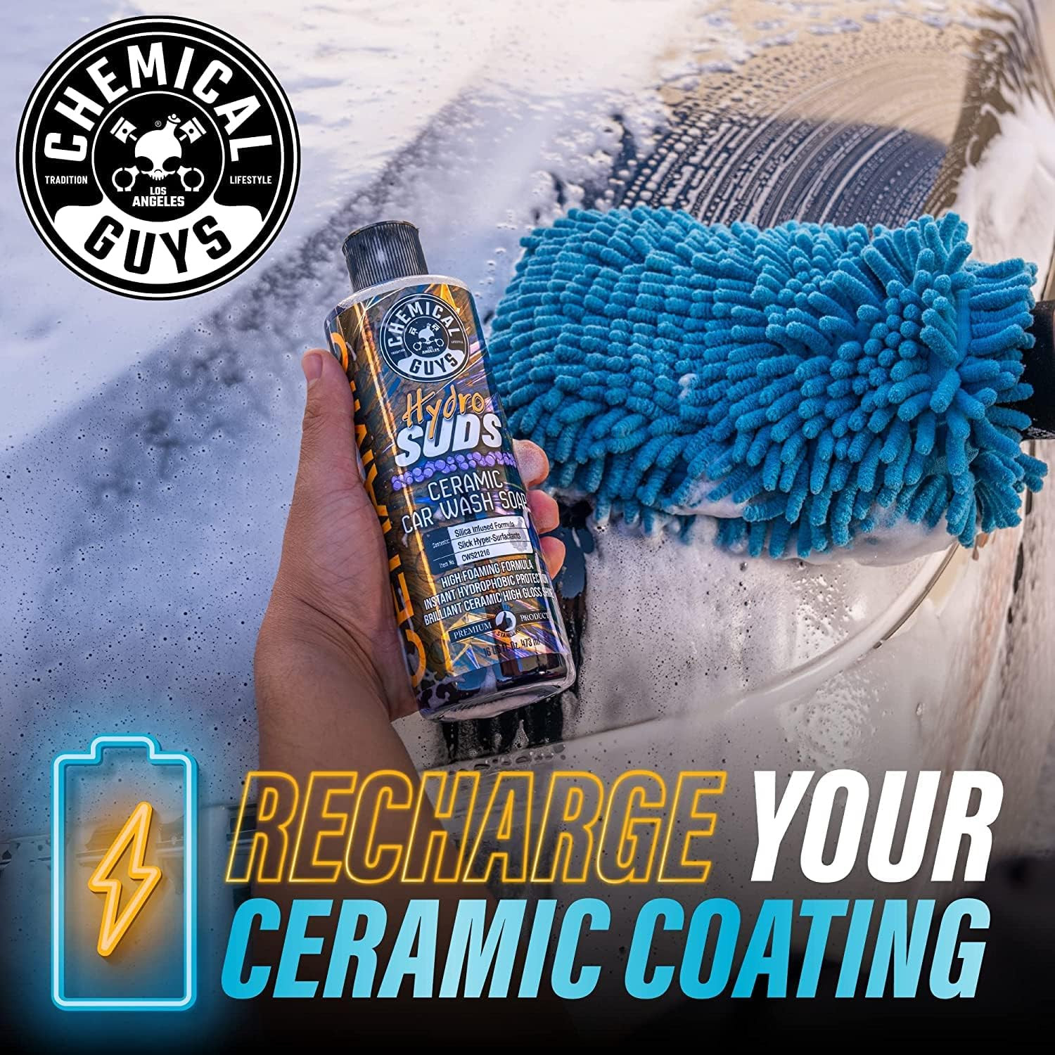 Hydrosuds Ceramic Sio₂ Shine High Foaming Car Wash Soap – Works with Foam Cannon