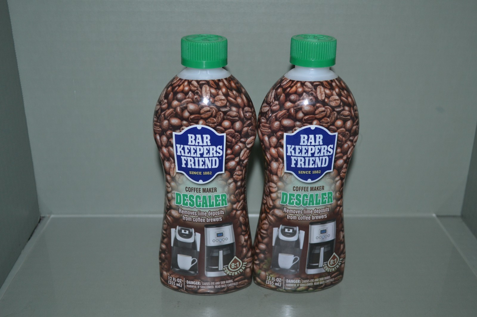 (2) Bar Keepers Friend Coffee Maker Descaler, 12 oz Each, Removes Lime Deposits