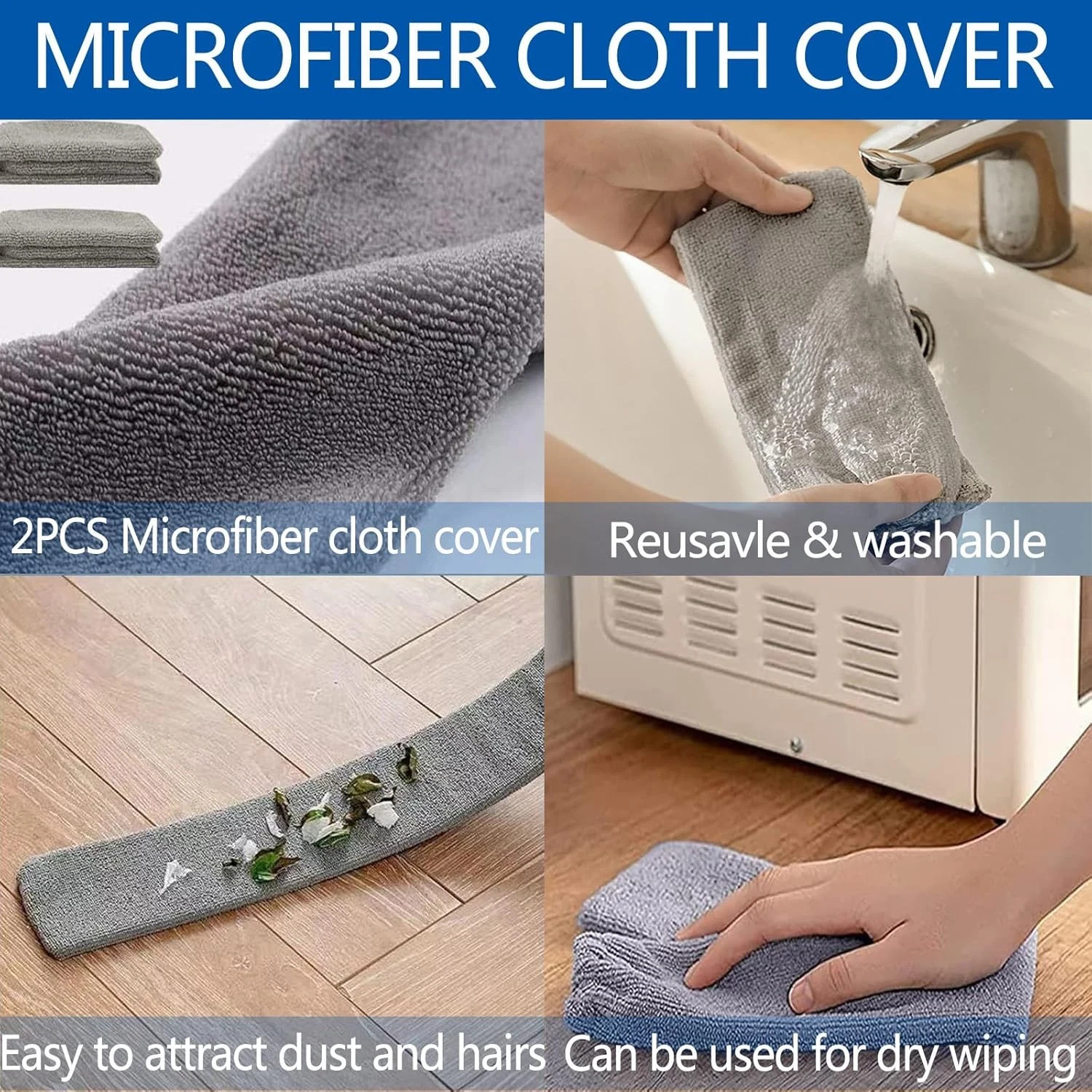 Dust Cleaner Microfiber Duster Gap Dust Cleaning Artifact With Extension Pole &