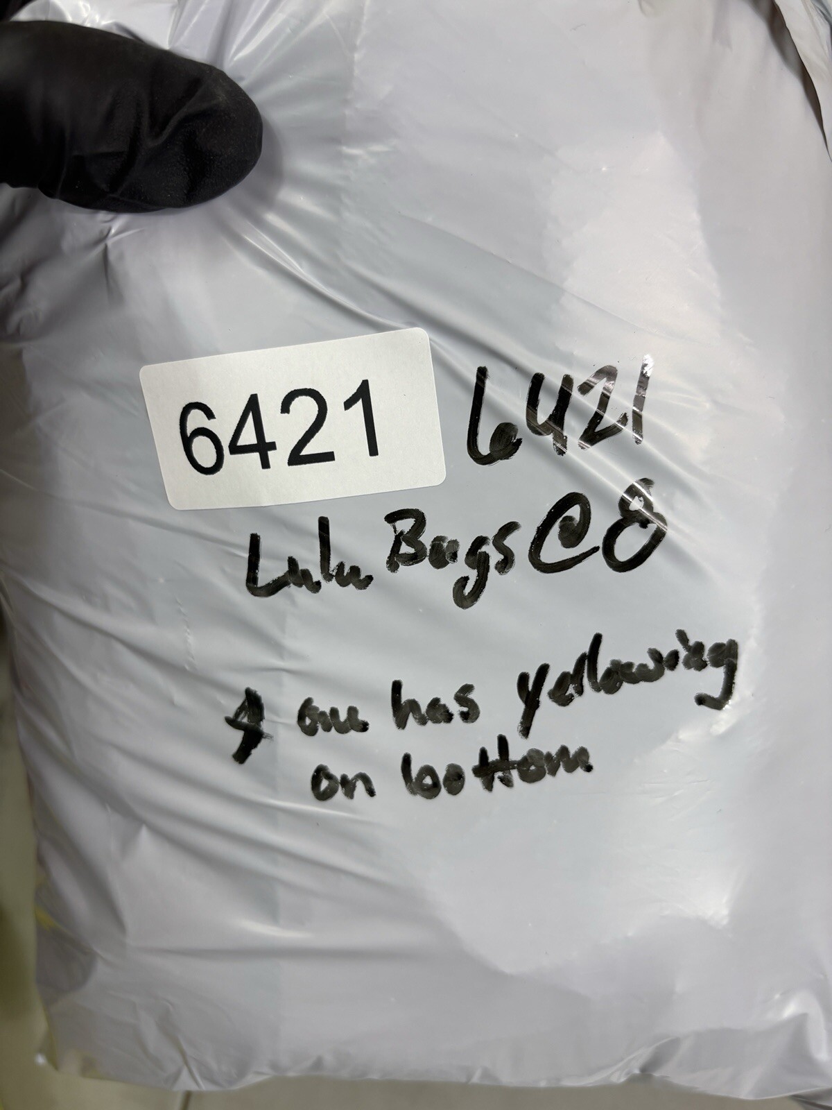 Lululemon Tot Bag Lot Reusable Shopping Small Med Lg Ref Gray Black White Lot 8