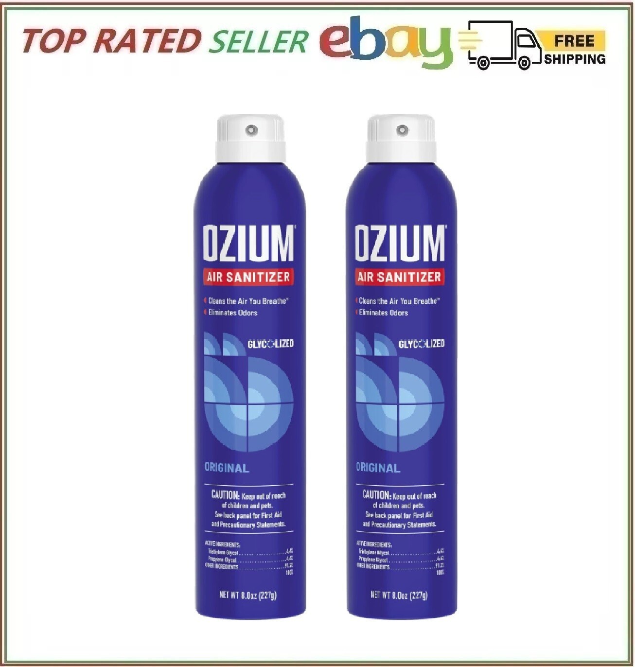 2 pack – Ozium Air Freshener Dispenser, Original 8oz