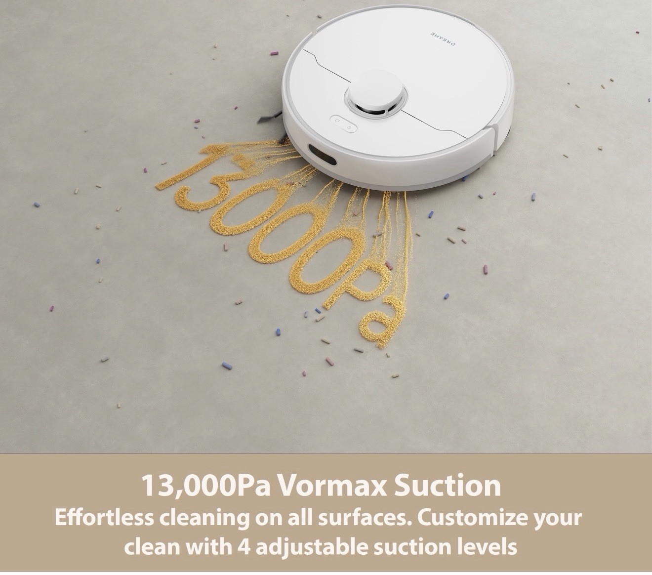 Dreame GoVac 200L Robot Vacuum & Mop 13,000Pa App Control Smart Mapping WiFi