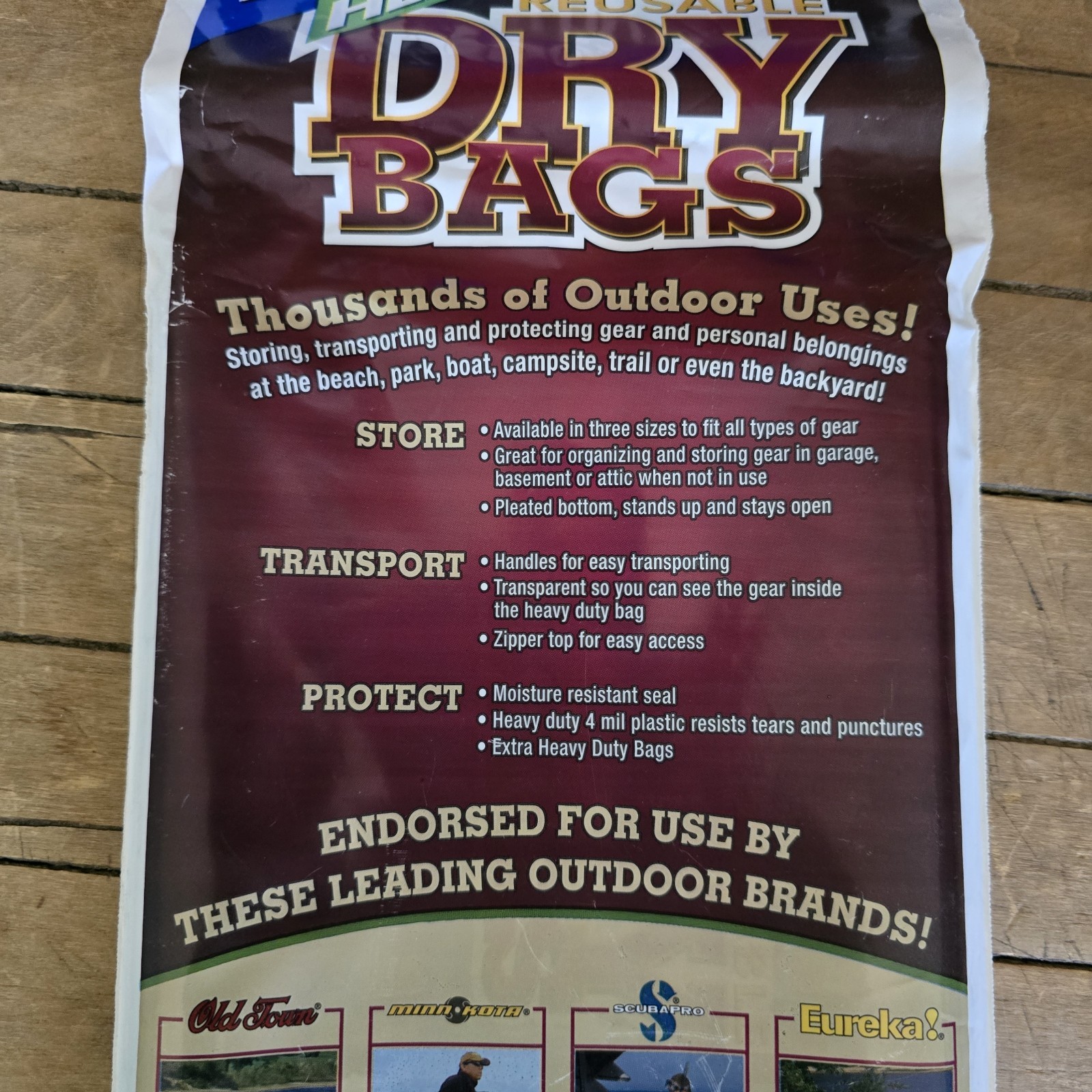Ziploc Heavy Duty Reusable Dry Bags Size Large 6 Bags 1.1 ft X 1.0 ft Storage