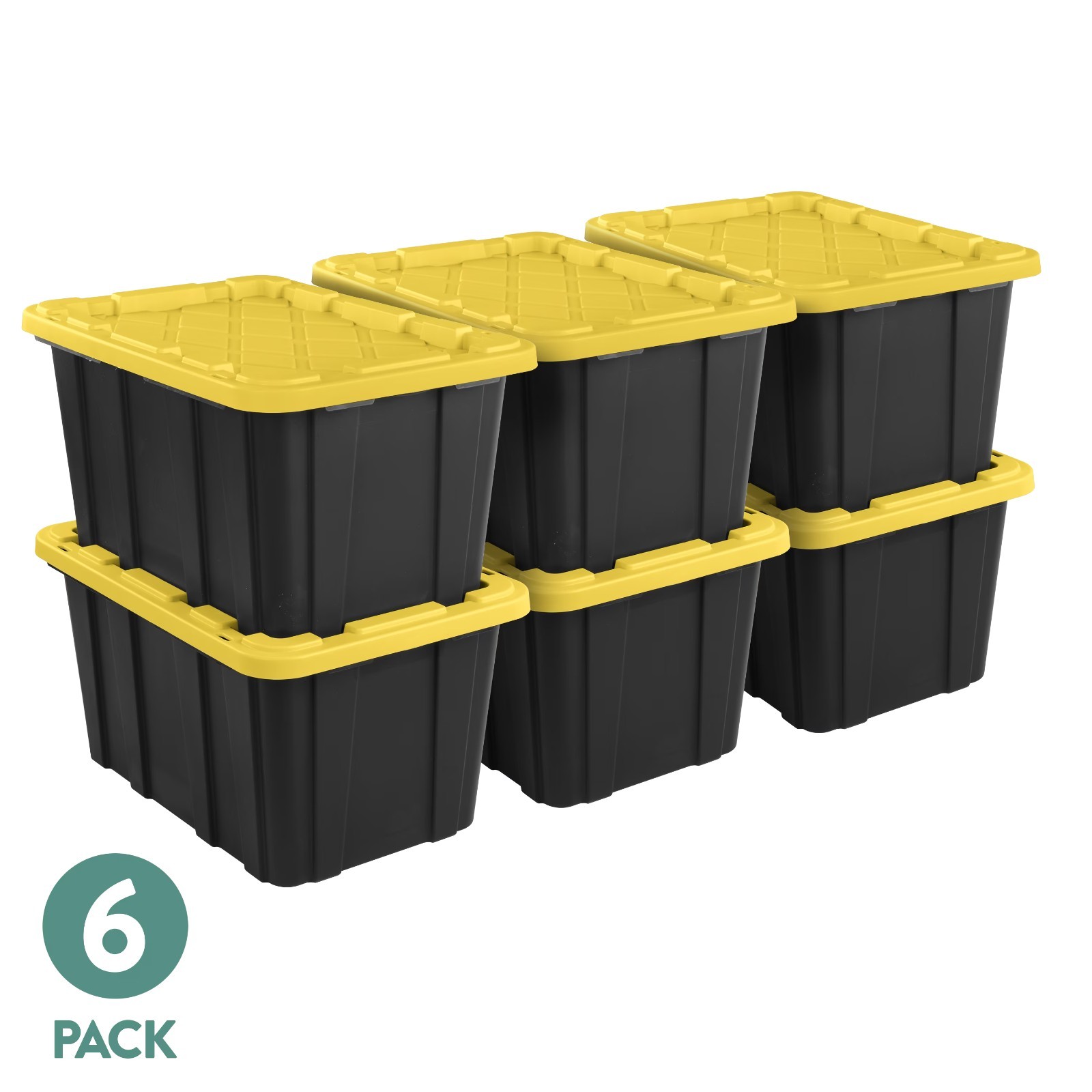 Sterilite Large Storage Bin, 27 Gallon Durable Plastic Storage Tote with Snap-On