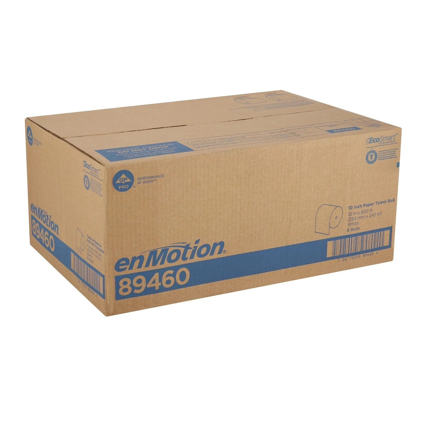 Georgia Pacific enMotion Paper Towel Rolls 10″ x 800′ White 1 Ply – 6 Rolls