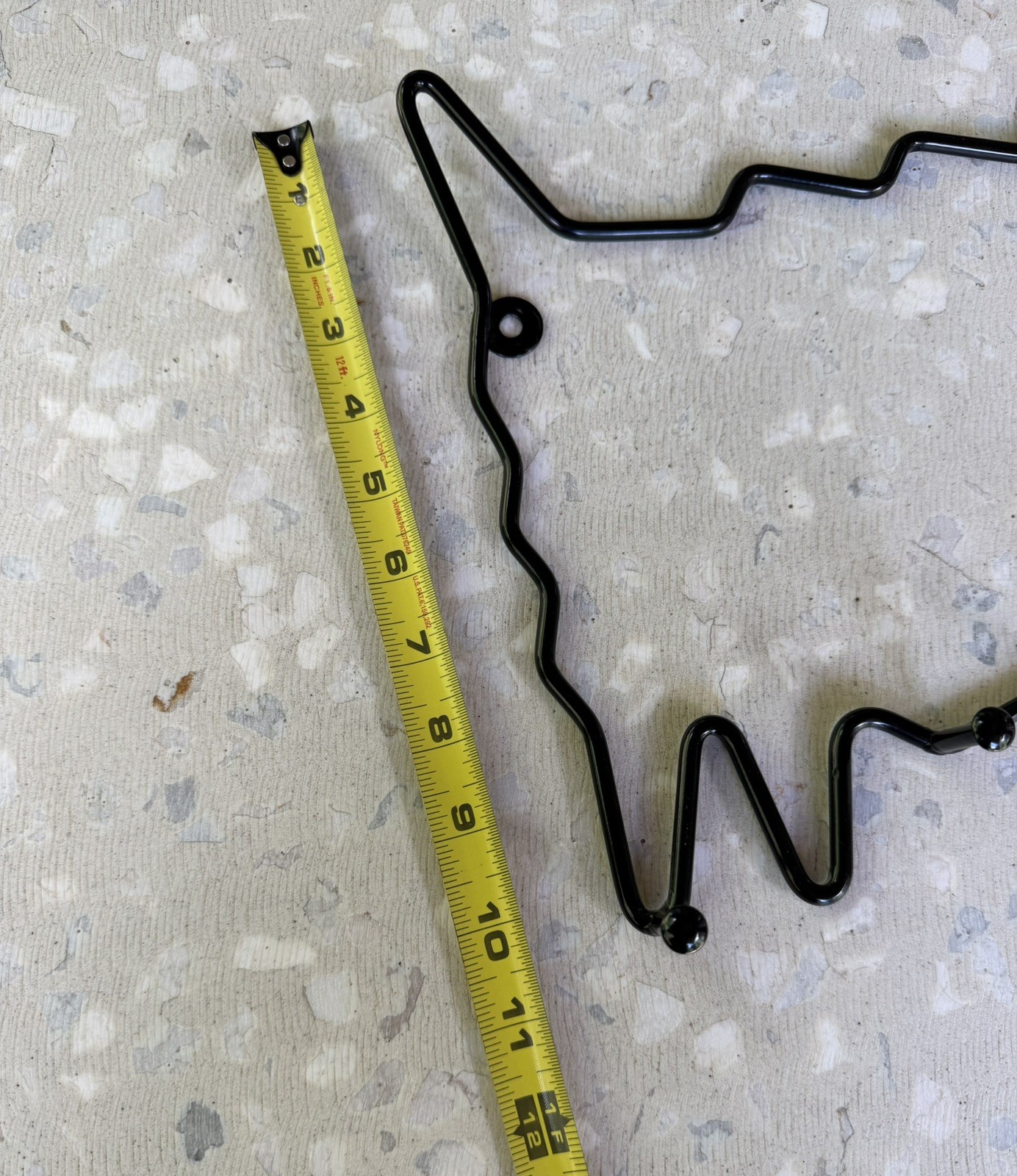 1990s IKEA Black Dog Wall Hook Metal Coat Key Rack Minimalist