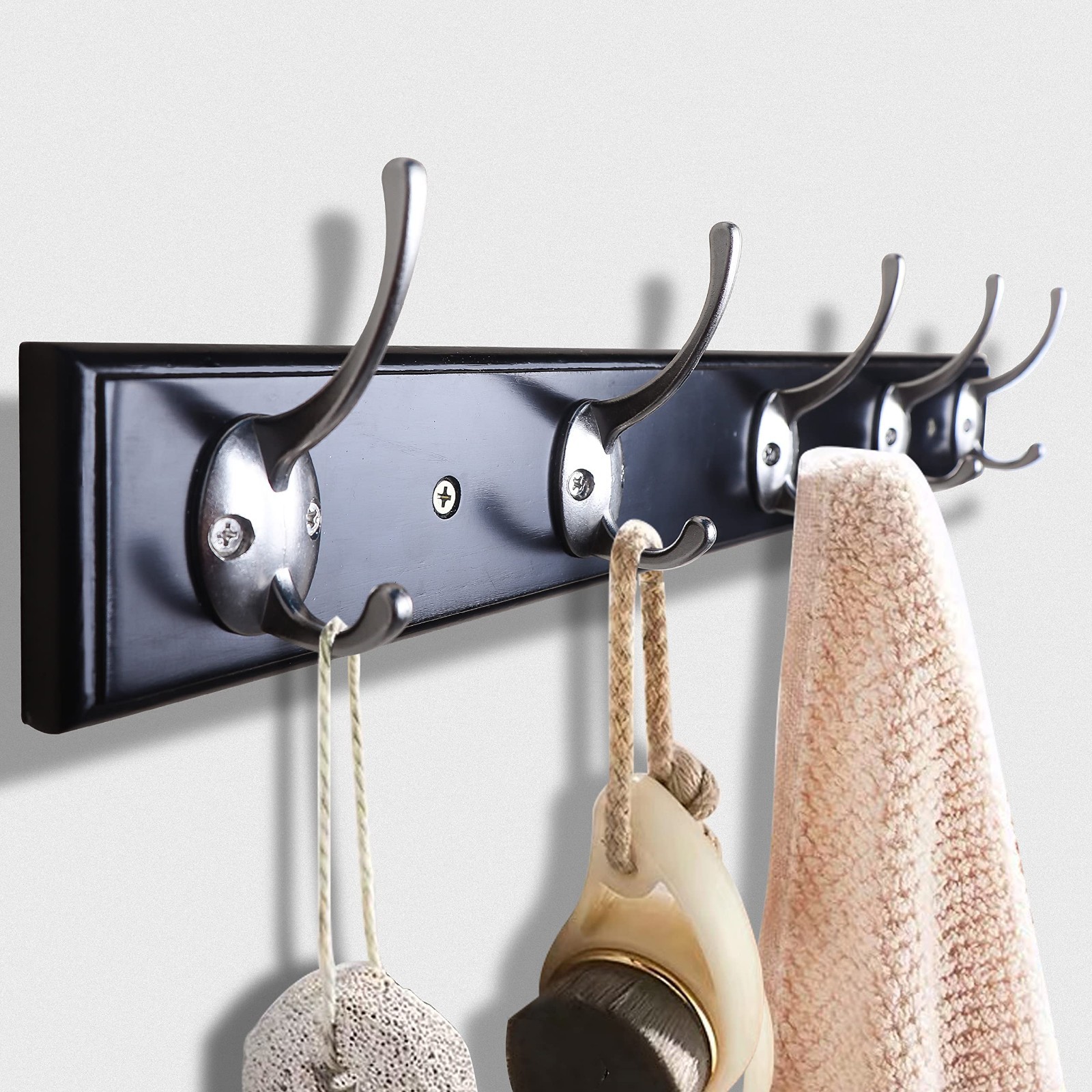 32 Pack Wall Mounted Double Coat Hooks – Retro Utility Hooks for Coats, Bags, To