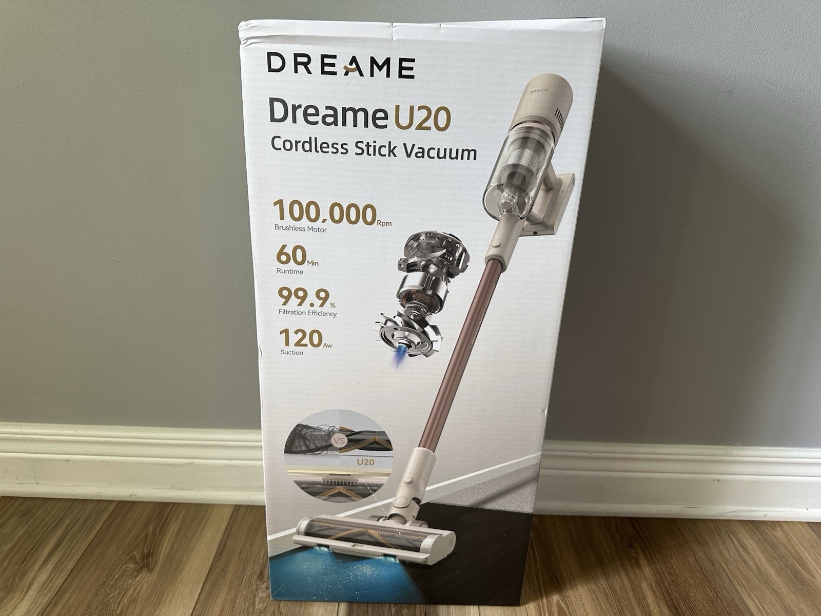 Dreame U20 Cordless Stick Vacuum HEPA 99.9% Filtration Lightweight Powerful LED
