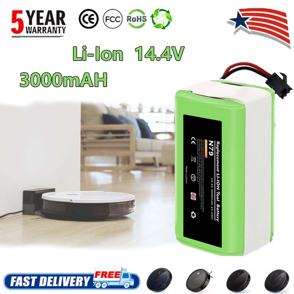 1-3X N79 3.0Ah Battery For 14.4Volt Eufy RoboVac Ecovacs Deebot 25C 11S,11S-MAX