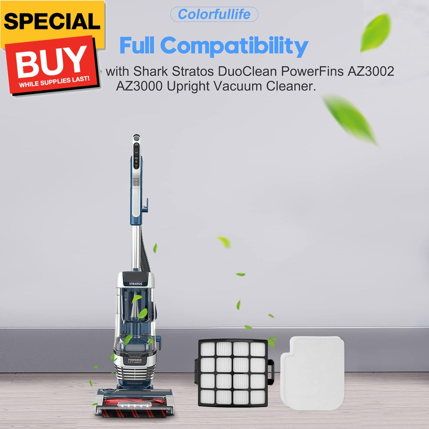 AZ3002 Filters for Shark AZ3002 AZ3000 AZ3000W for Stratos DuoClean PowerFins Va