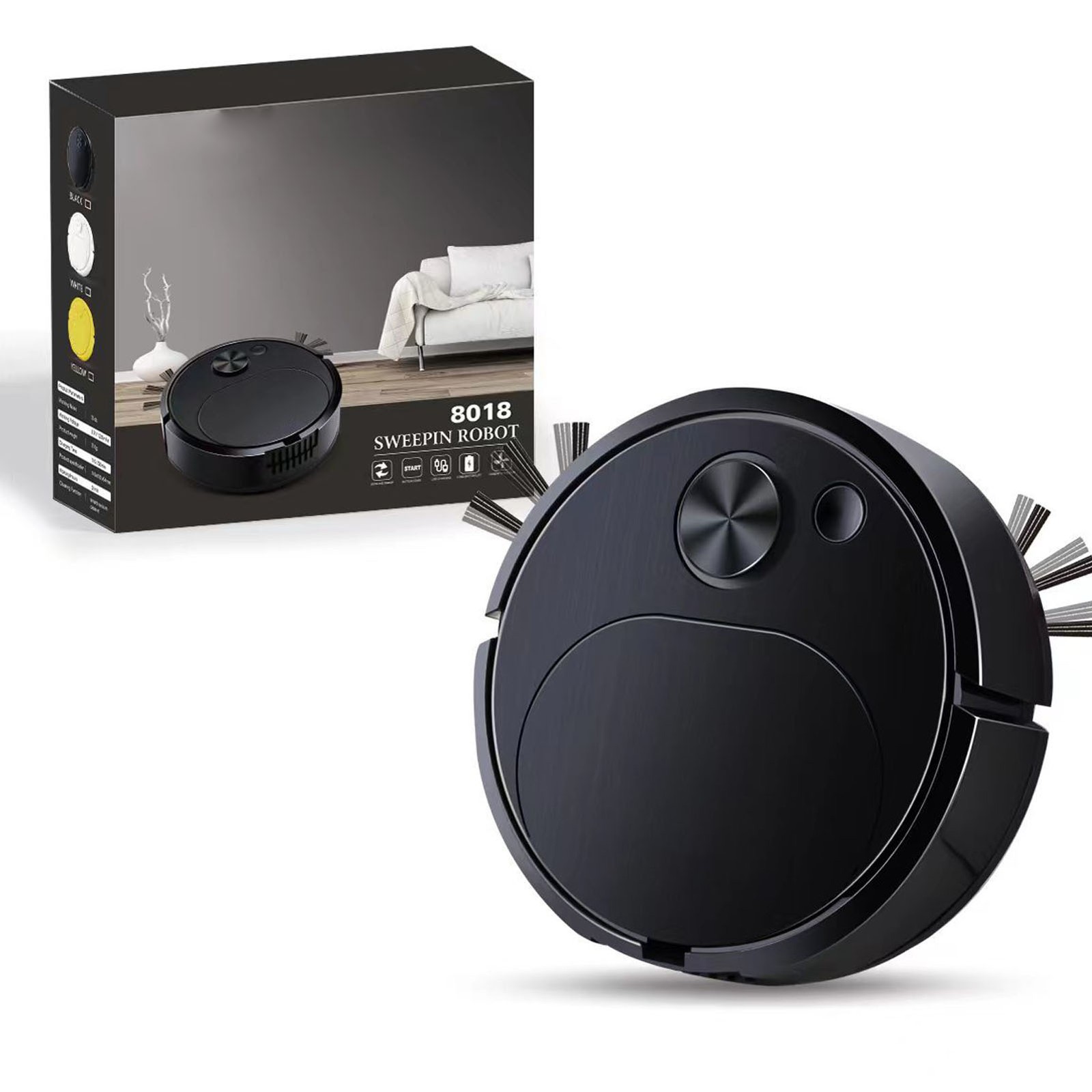 Robot Vacuum Automatic Vacuum Cleaner Low Noise Rechargeable 3 In 1 Intelligent