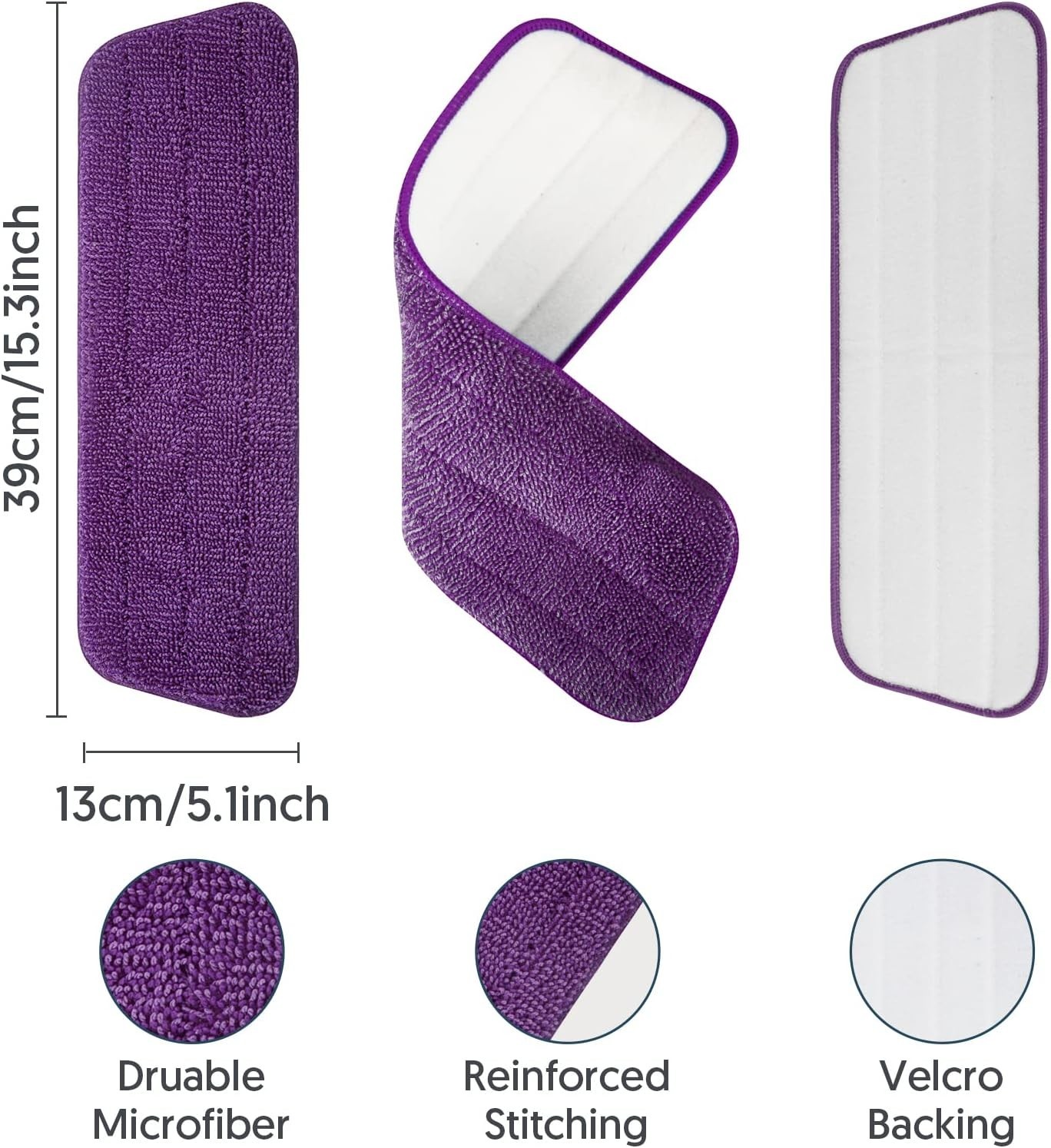 7 Pack Microfiber Mop Pads for Swiffer PowerMop Reusable Washable Refills