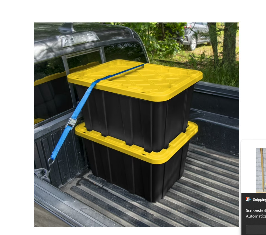 6 PACK Sterilite Large Storage Bin, 27 Gallon Durable Plastic Storage Tote