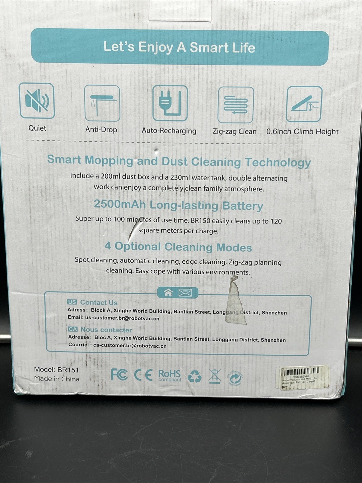 MAMNV BR151 Robot Vacuum and Mop Combo
