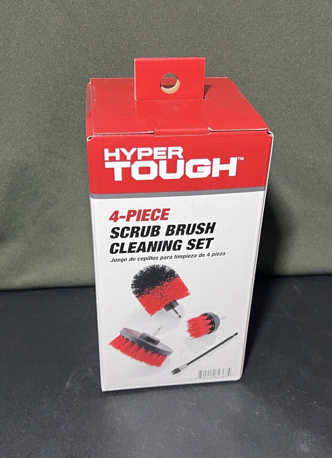 4-Piece HYPER TOUGH Scrub Brush Cleaning Attachment Set for Electric Drills