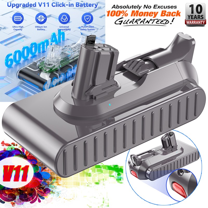 8.0Ah V11 Battery Replacement for Dyson V11/Outsize/Animal Click-in Type PACK