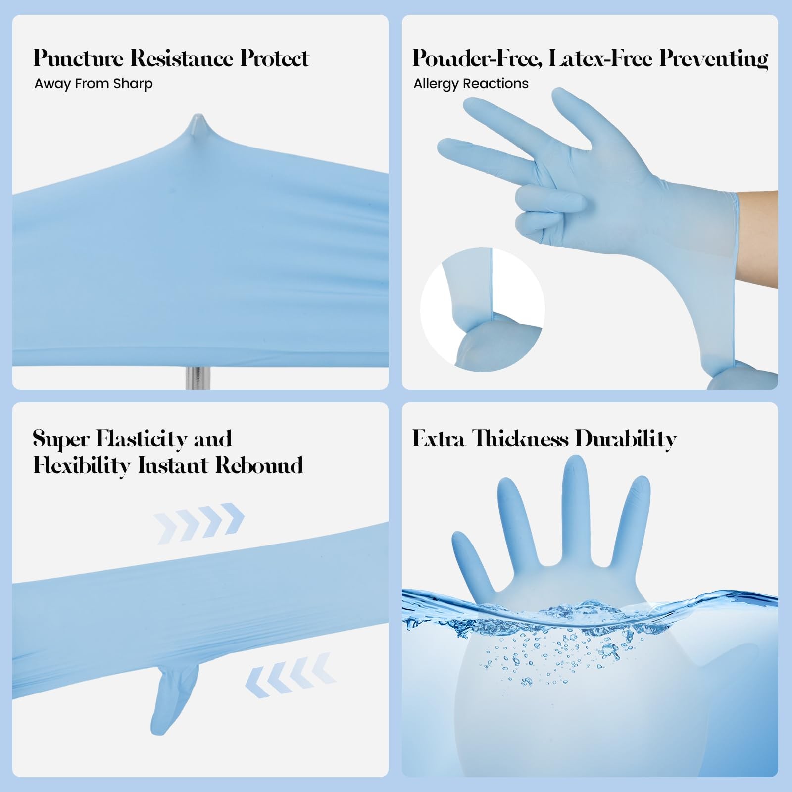 Xandoval Kids Nitrile Gloves for 6-10 Years, 5Mil Blue Small, of 50pcs