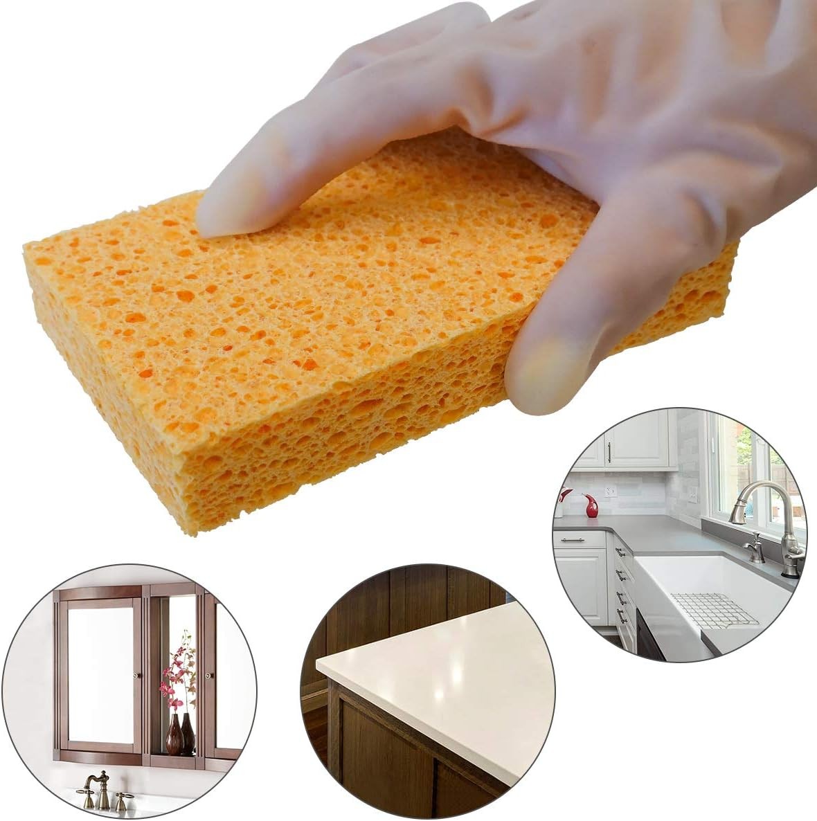 6 x 3.6 x 0.9 Inch JK SP-T22 Large Sponge, Kitchen Sponges, Handy Sponges,