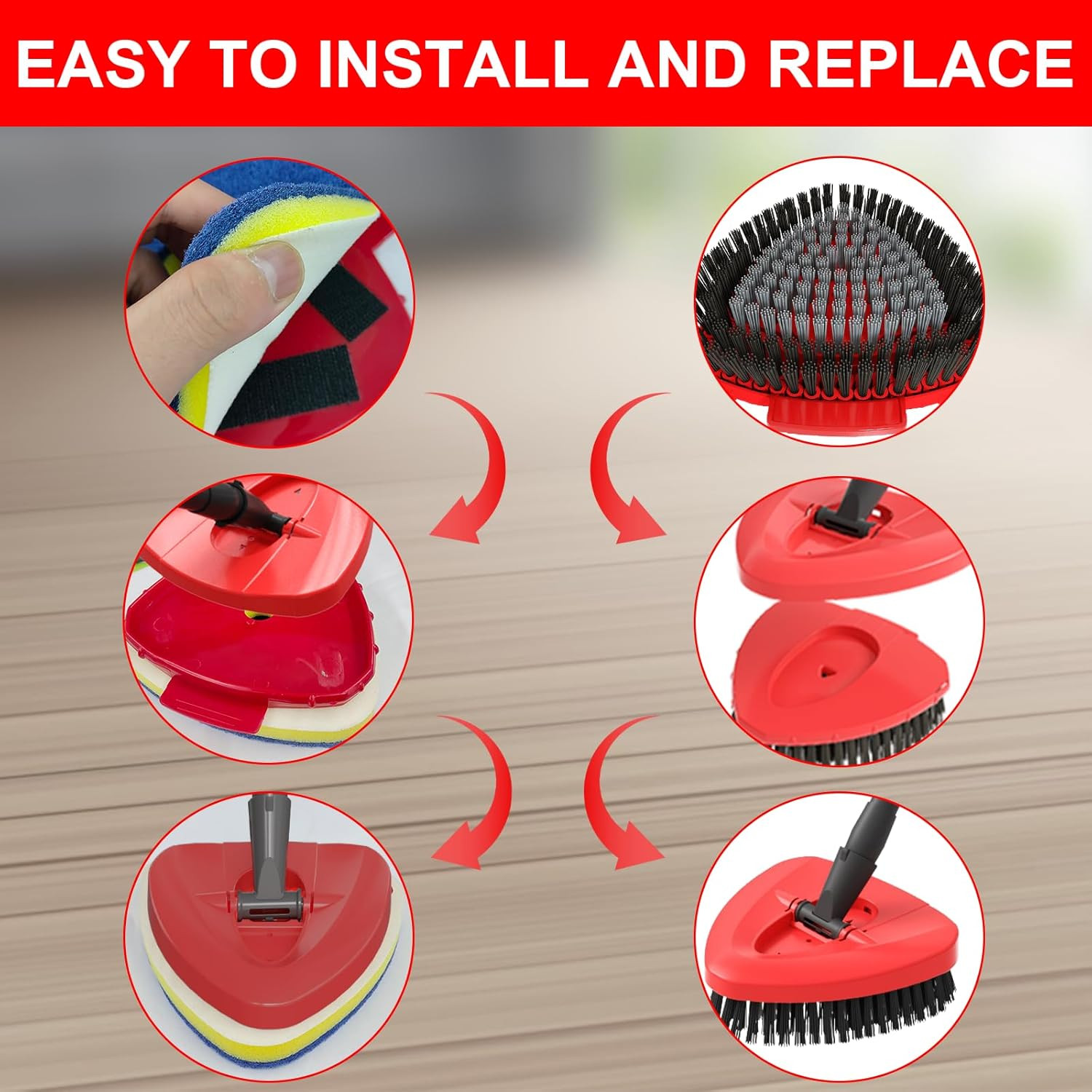 Spin Mop Replacement Head Compatible with O Cedar Easywring 1 Tank,Scrubber Head