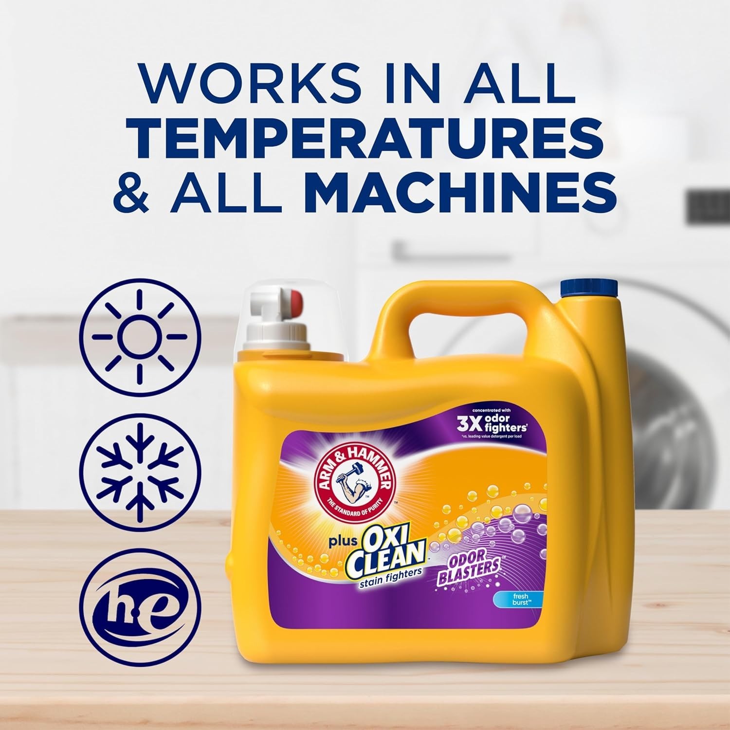 High Efficiency Liquid Detergent with Triple Action for Stain and Odor Control
