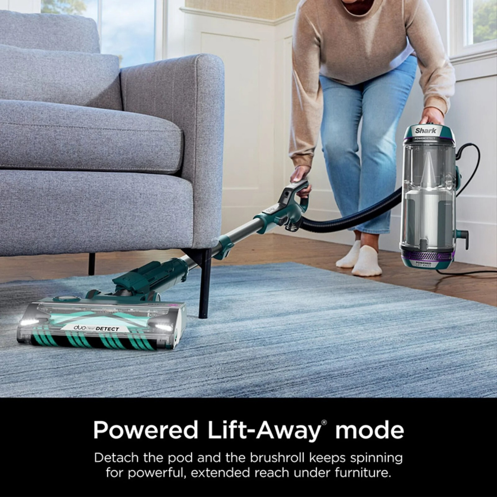 Shark POWERDETECT Upright Vacuum Self Cleaning Brushroll Duoclean Odor Powerful