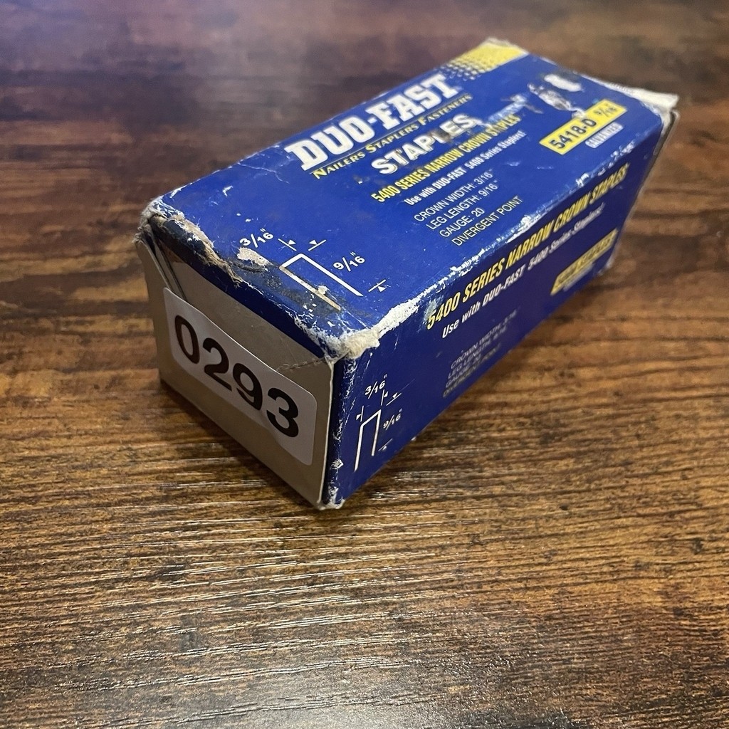 ✅Duo-Fast 5418D 9/16-Inch by 20 Gauge 3/16 Crown Gold Staple 5000 Count #️⃣0293