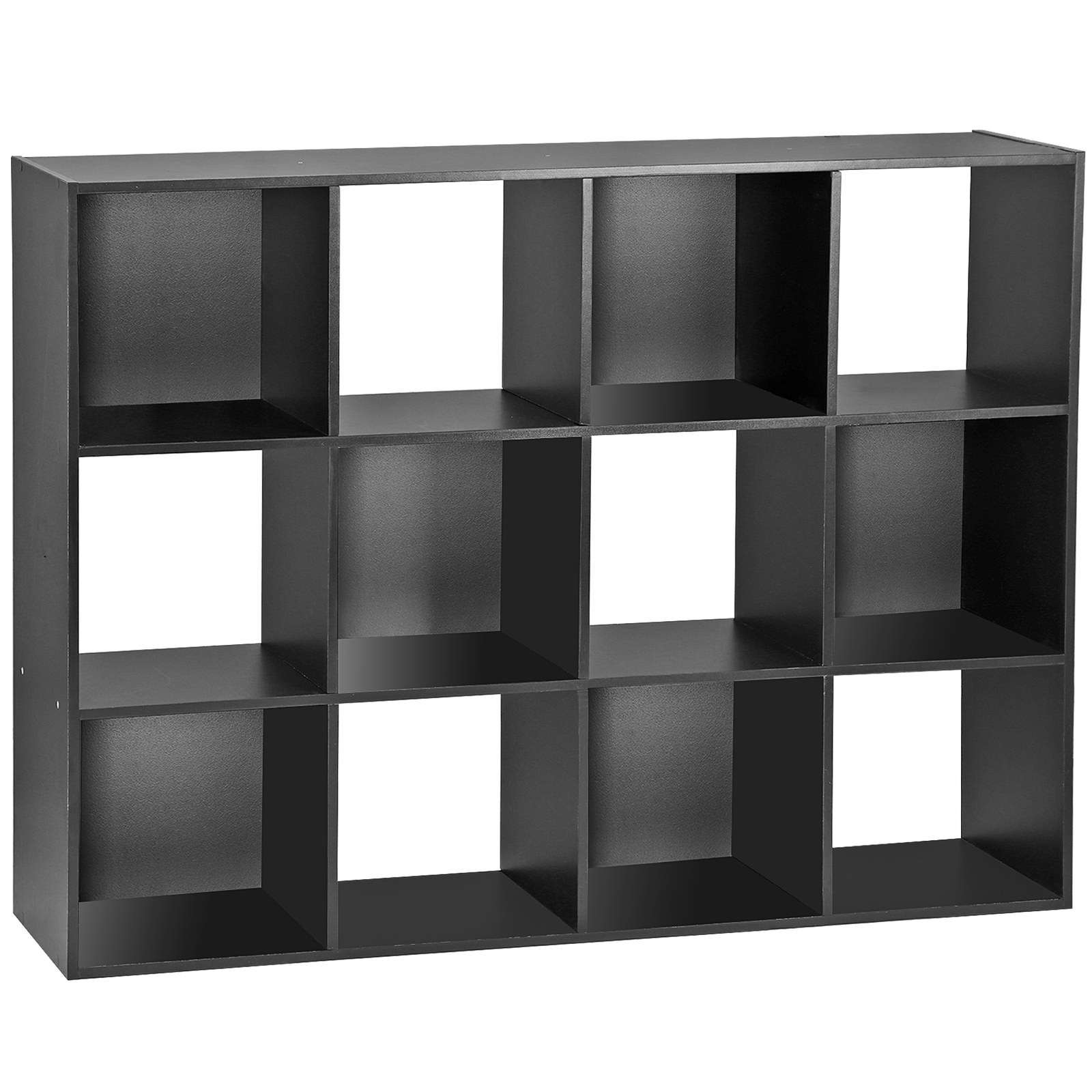 12 Cube Storage Organizer 3 Tier Black Bookshelf Free Combination Cube Shelves