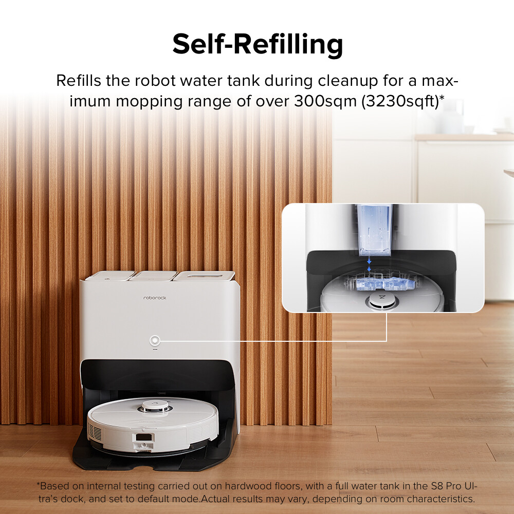 Roborock S8 Pro Ultra Robot Vacuum Mop,Self-Drying,6000Pa -Certified Refurbished