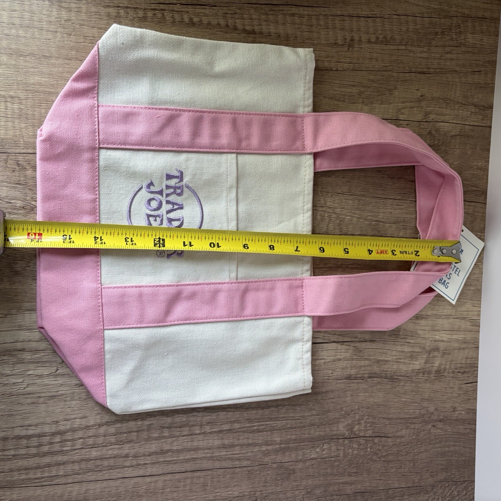 Trader Joe’s Mini Canvas Tote Bag Pink Spring 2026 Reuseable Limited Edition NWT