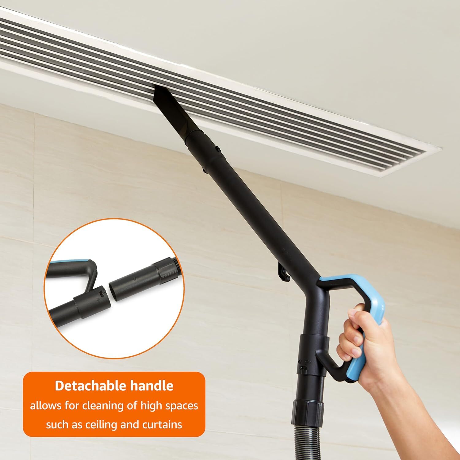 Upright bagless vacuum cleaner for carpets and hard floors